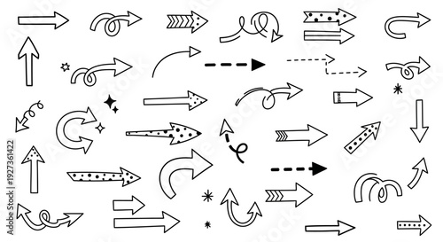 Hand Drawn Arrows Collection: Doodle Style Elements for Design and Navigation