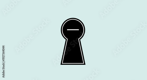 Keyhole Silhouette with Minus Sign - Secret, Mystery, Access, Forbidden