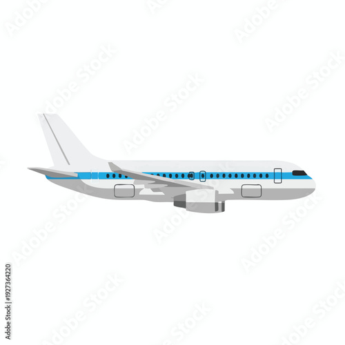 Commercial Airplane in Flight