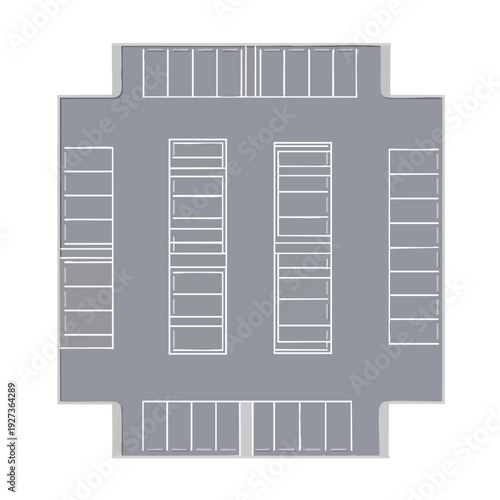 Top View of Industrial Storage Facility