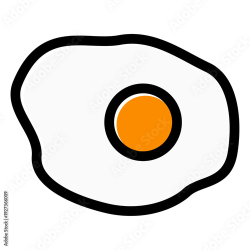 fried egg vector illustration