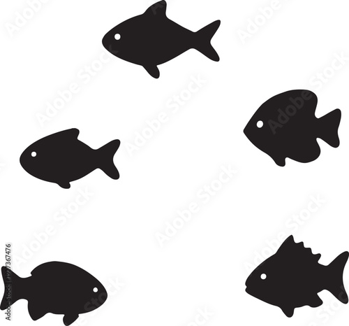 set of fish vector | Fish Silhouette Vector EPS