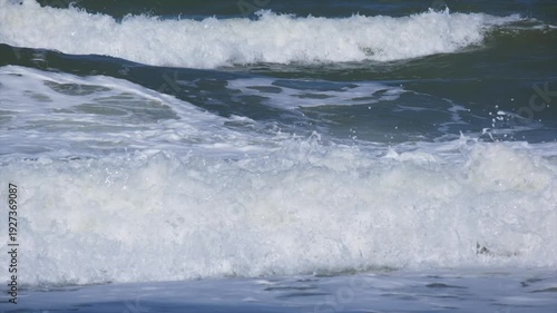 Footage of big waves in January during monsoon season
