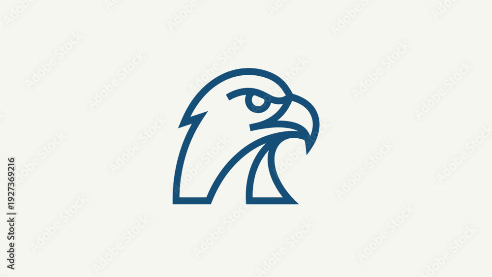 Fototapeta premium Minimalist Eagle Head Logo Icon - Modern Business Emblem for Corporate Identity