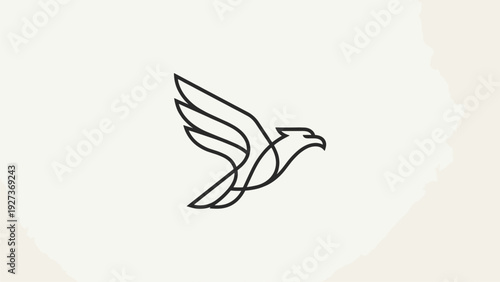 Minimalist Eagle Logo Design | Modern Bird Icon for Business Brand | Vector Art