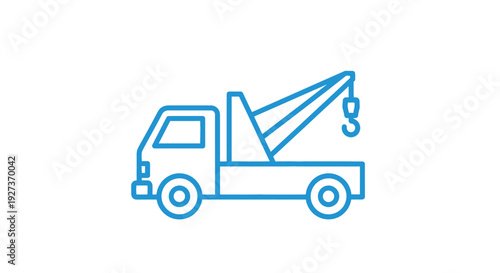 Tow truck icon in simple modern design