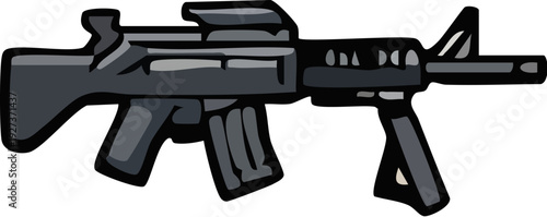 Assault Rifle Gun Weapon 3.