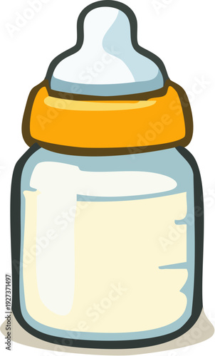 Baby Bottle with Milk.