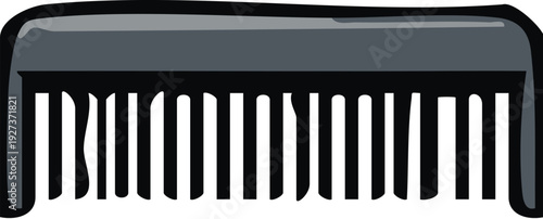 Black Hair Comb Object 1.