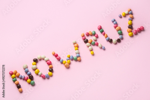 Word NOWRUZ made of colorfu...