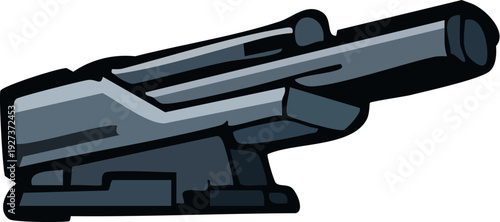 Cannon Gun Weapon Art.