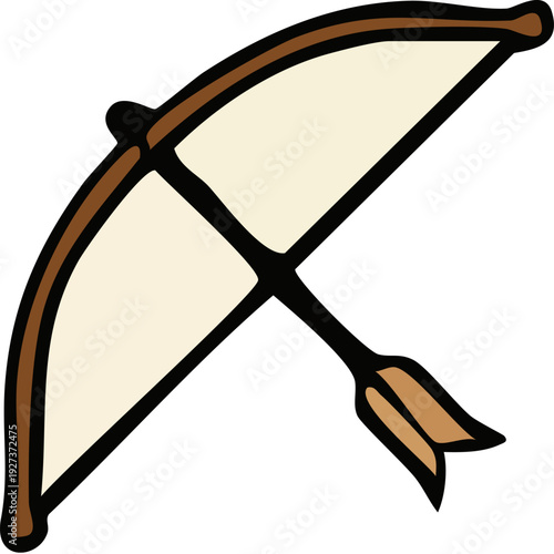 Cartoon Bow and Arrow.