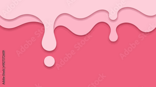 Pastel Pink Layered Abstract Background with Wavy Drips and Shadows