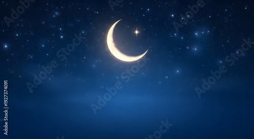 night sky with moon