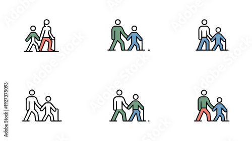 Parent and child illustration.