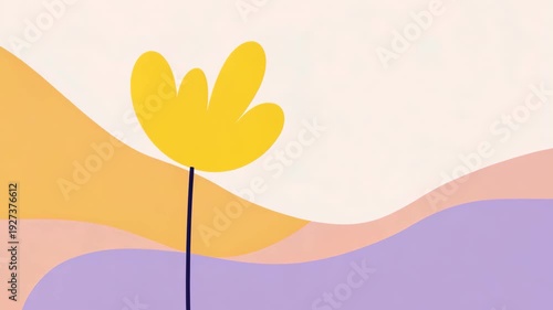 abstract background with yellow flowers