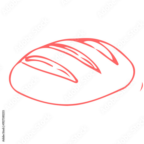 Simple Bread Loaf Icon Outline