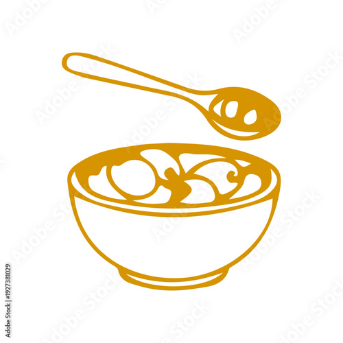 Bowl of Cereal and Spoon Icon