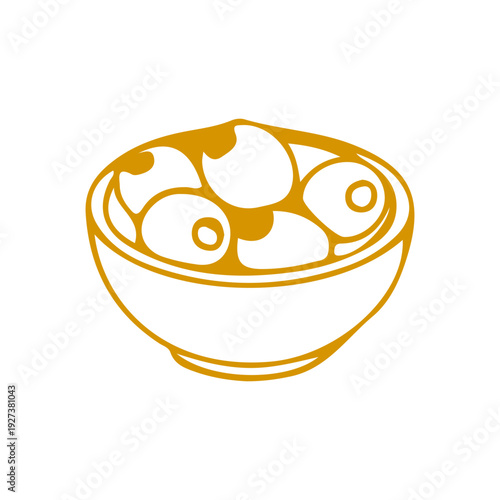 Golden Olive Bowl Icon