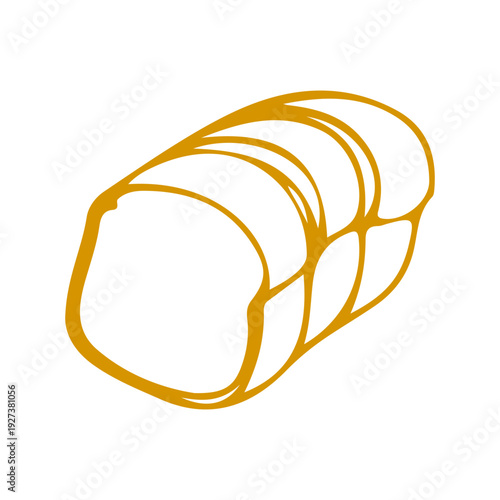 Hand Drawn Loaf of Bread Icon