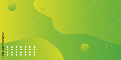 Abstract background with geometric shapes. Dynamic abstract composition Vector illustration. Design element for web banners, posters, green and yellow
