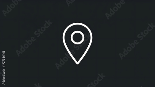 Minimalist icon of a location pinpoint on a map