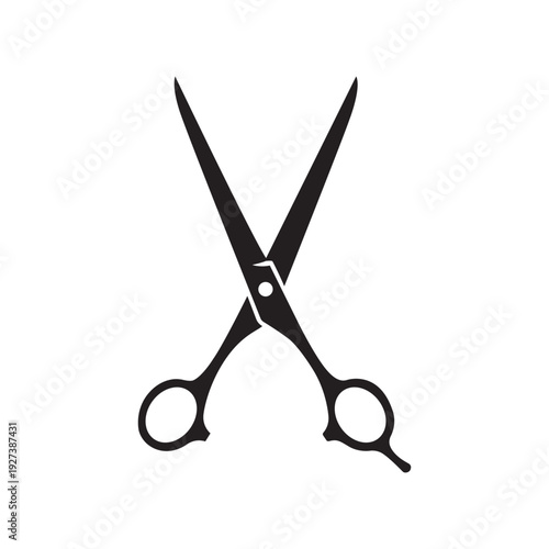 Professional barber scissors icon for hair cutting salon services grooming styling and hairdressing business operations