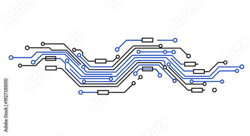 Electronic Circuit Board Wiring and Components.