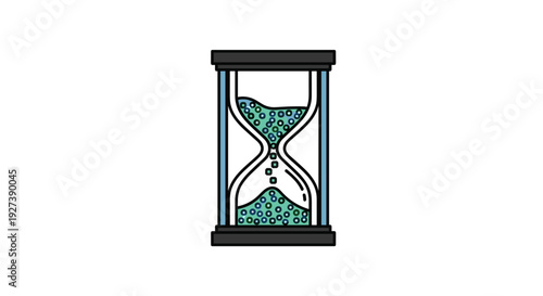 Hourglass with Green Sand Timer.