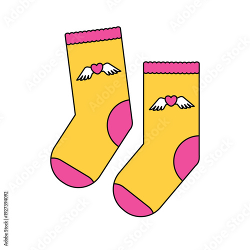 cartoon illustration of a socks vector