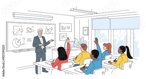 Diverse Students Engaging in Classroom Discussion.