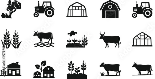 Black and white vector art of watering can pouring water seeds packets gloves shovel and sprouting plants with hello spring text minimal gardening