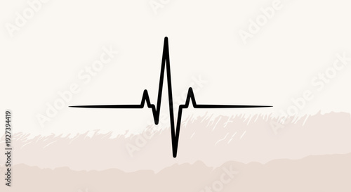 Heartbeat Line Graph Medical Monitor Signal.