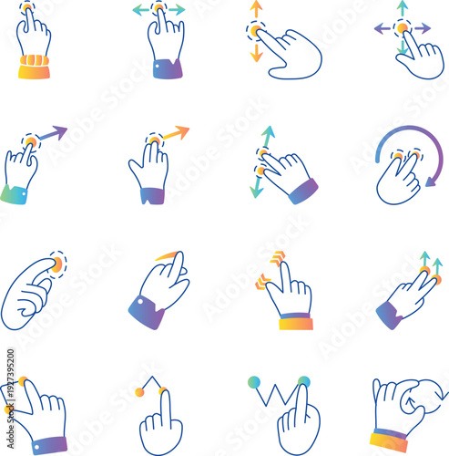 Collection of Interactive Doodle Style Icons 