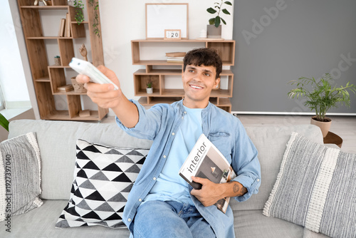 Handsome young man with mag...