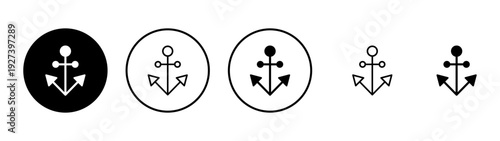 Anchor icon vector. Anchor sign and symbol. Anchor marine icon.
