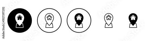 Address icon vector. home location sign and symbol. pinpoint
