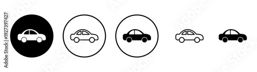 Car icon vector. car sign and symbol. small sedan