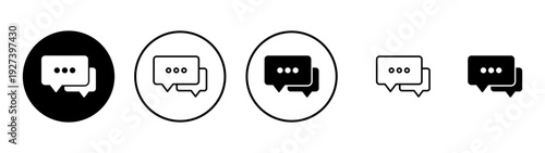 Chat icon vector. speech bubble sign and symbol. comment icon. message