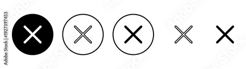 Close icon vector. Delete sign and symbol. cross sign