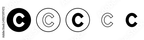 Copyright icon vector. copyright sign and symbol
