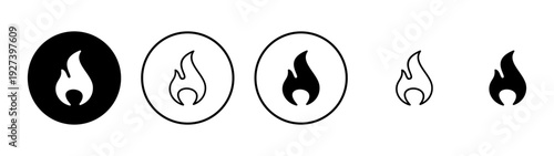 Fire icon vector. fire sign and symbol