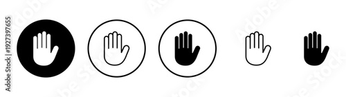Hand icon vector. hand sign and symbol. palm