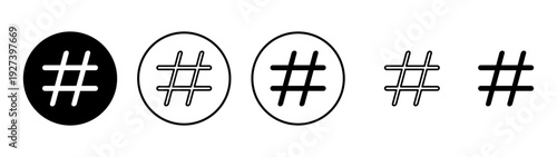 Hashtag icon vector. hashtag sign and symbol