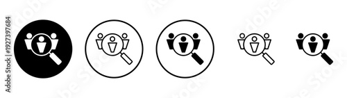 Hiring icon vector. Search job vacancy sign and symbol. Human resources concept. Recruitment
