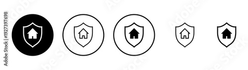 house insurance icon vector. house protection sign and symbol
