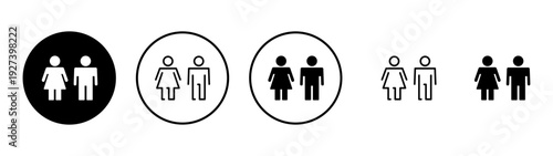 Man and woman icon vector. male and female sign and symbol. Girls and boys