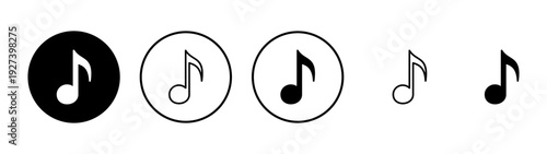 Music icon vector. note music sign and symbol