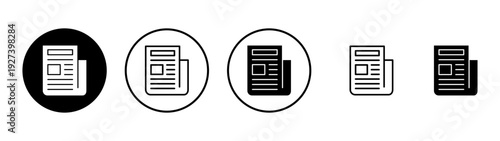 Newspaper icon vector. news paper sign and symbolign