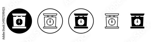 Scales icon vector. Weight scale sign and symbol